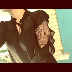 Black lace blouse